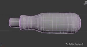 screenshot of 3D model of handle